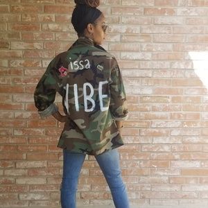 Authentic Vintage Oversized Camo Jacket- Issa Vibe